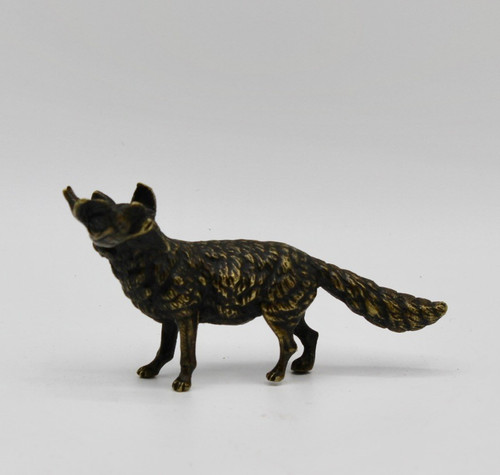 Small Bronze The Fox and the Duck End of the 19th Century