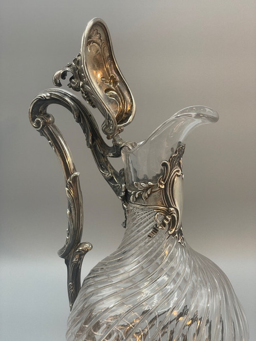 Aiguière Française De Style Louis XV In Solid Silver