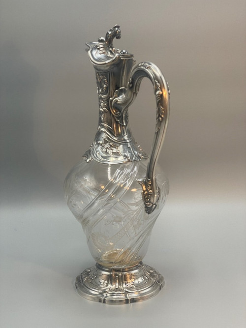 Louis XV Style Solid Silver Ewer Goldsmith Ravinet&companie