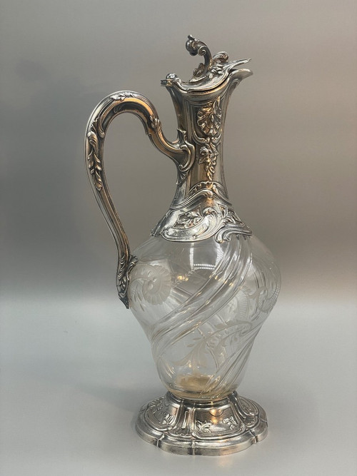 Louis XV Style Solid Silver Ewer Goldsmith Ravinet&companie