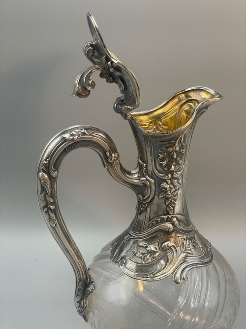 Louis XV Style Solid Silver Ewer Goldsmith Ravinet&companie