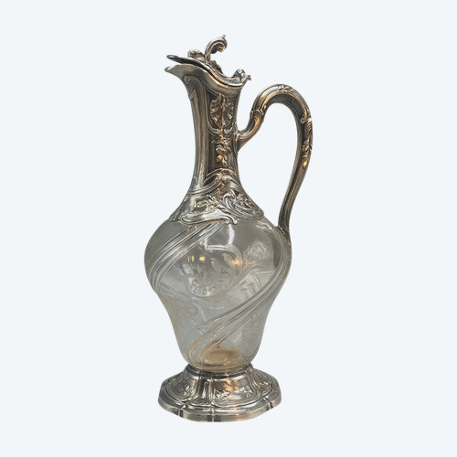 Louis XV Style Solid Silver Ewer Goldsmith Ravinet&companie