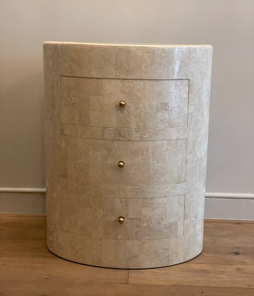 Maitland-smith Coral Stone Chest of Drawers 1980