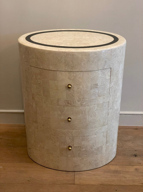 Maitland-smith Coral Stone Chest of Drawers 1980