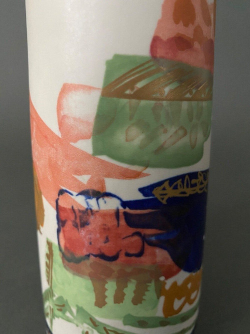 Vaso Gilbert Portanier Rosenthal Alta Mira, disegno astratto, ceramica del XX secolo