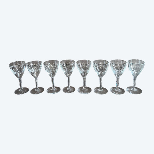 8 bicchieri da liquore in cristallo