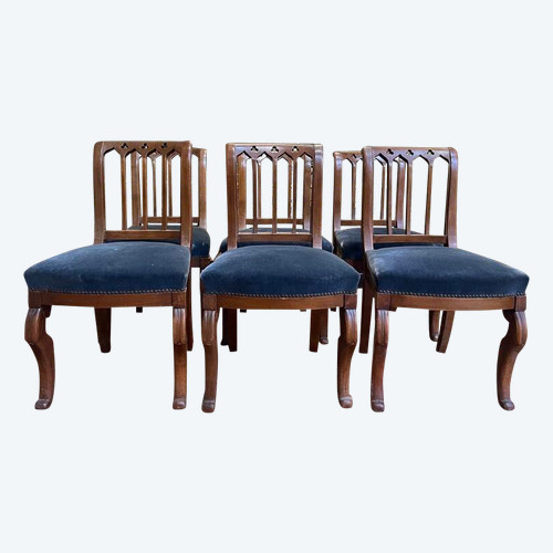 Set of 6 Restoration period chairs
