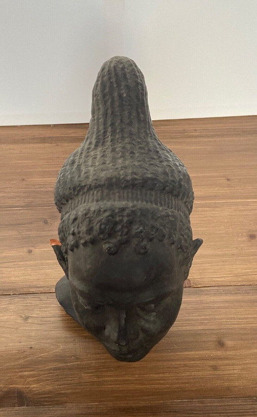 Scultura africaniste atelier femme à la chevelure 1940 di G. Bel