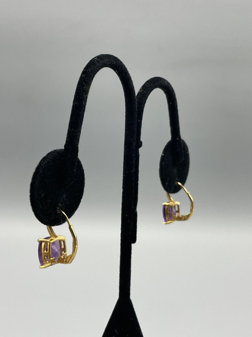  Orecchini in oro ametista brillante