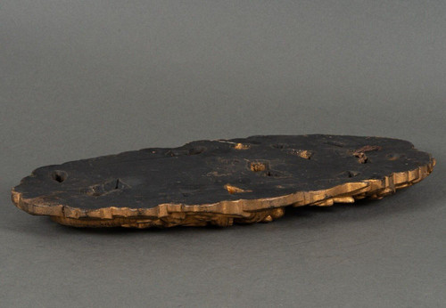 Geschnitztes vergoldetes Holzpaneel mit Drachendekor China Indochina XIX.