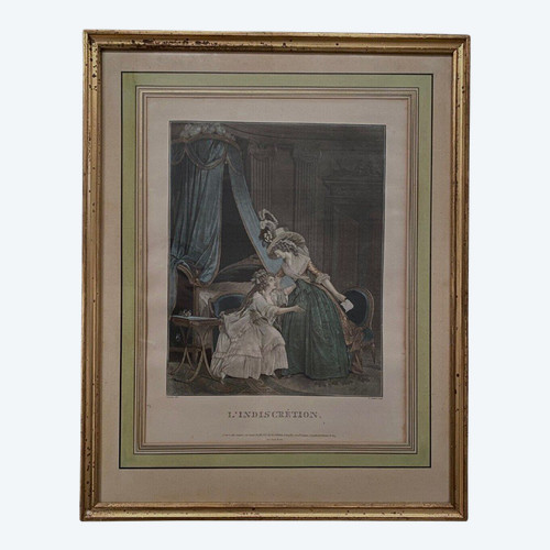 Engraving l'Indiscrétion Romantique Nicolas Lavreince Janinet
