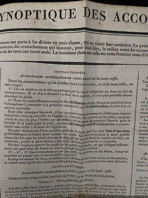 3 tomes Traité des accouchements par Gardien 7 planches tableau synoptique