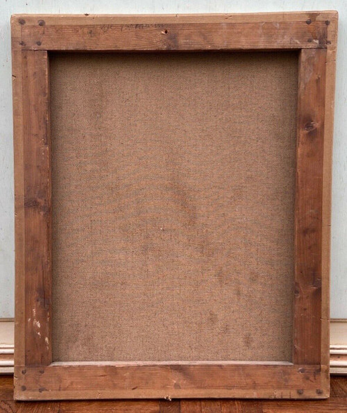 Öl auf Leinwand Bäuerin mit Korb von Lisa EVB 1874