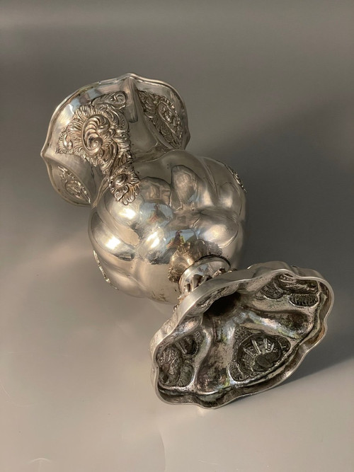 Austrian Louis XV Style Silver Vase Ma