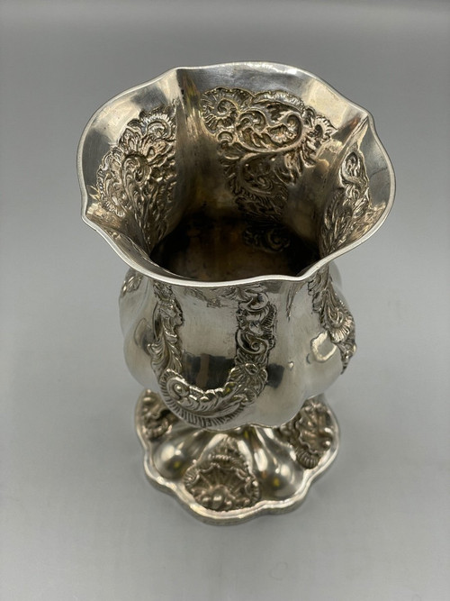 Austrian Louis XV Style Silver Vase Ma