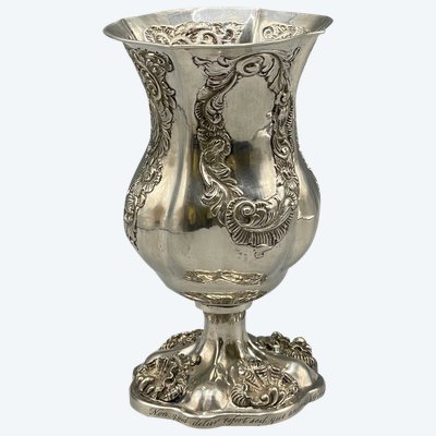 Austrian Louis XV Style Silver Vase Ma