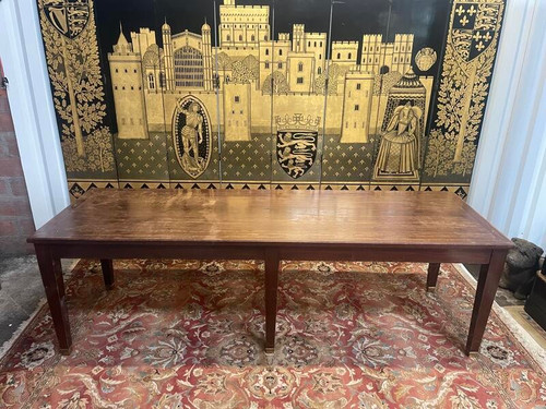 Table de ferme en acajou massif style Directoire 