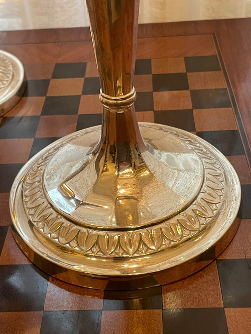 Pair of Solid Silver Candlesticks 1815-1831