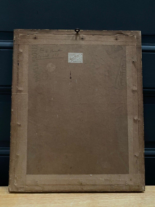 Gravure du XVIIIe Sorrows of Werter scène d'intérieur