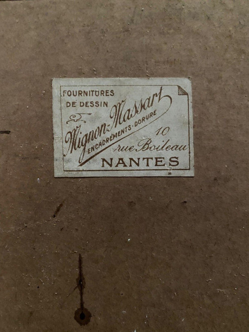 Gravure du XVIIIe Sorrows of Werter scène d'intérieur