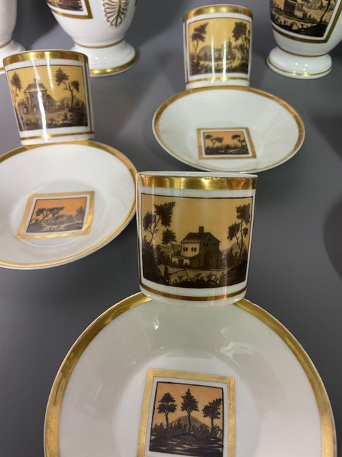 Empire Period Porcelain Coffee Service