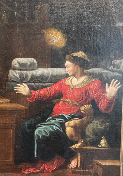 Öl Auf Leinwand "Die Verkündigung".