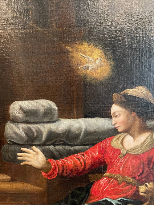 Öl Auf Leinwand "Die Verkündigung".