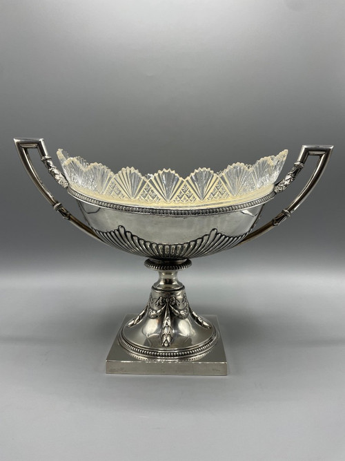 Sterling Silver And Crystal Table Centerpieces