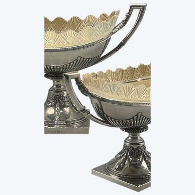 Sterling Silver And Crystal Table Centerpieces