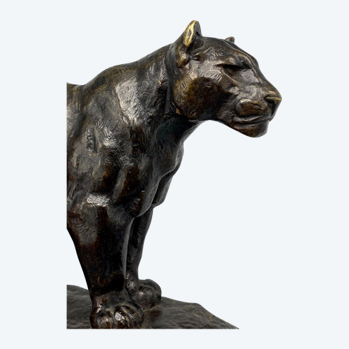 GIAGUARO IN PIEDI, SECONDO UN MODELLO DI ANTOINE-LOUIS BARYE (FRANCESE, 1796-1875) Francia, 1880 circa