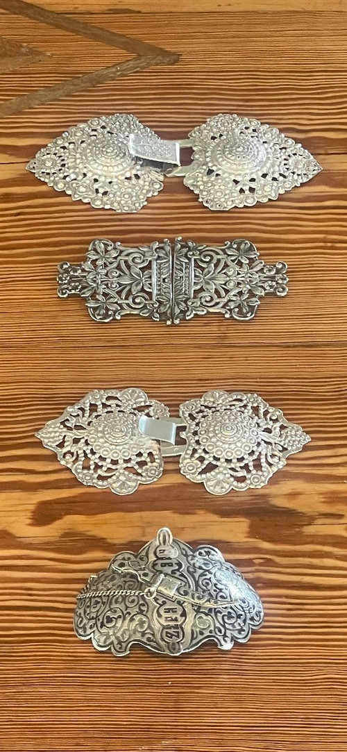 Boucles De Ceinture En Argent Massif