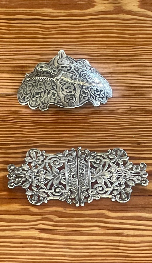 Boucles De Ceinture En Argent Massif