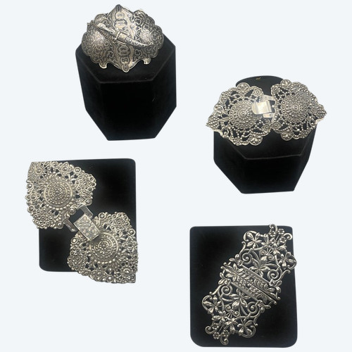 Boucles De Ceinture En Argent Massif