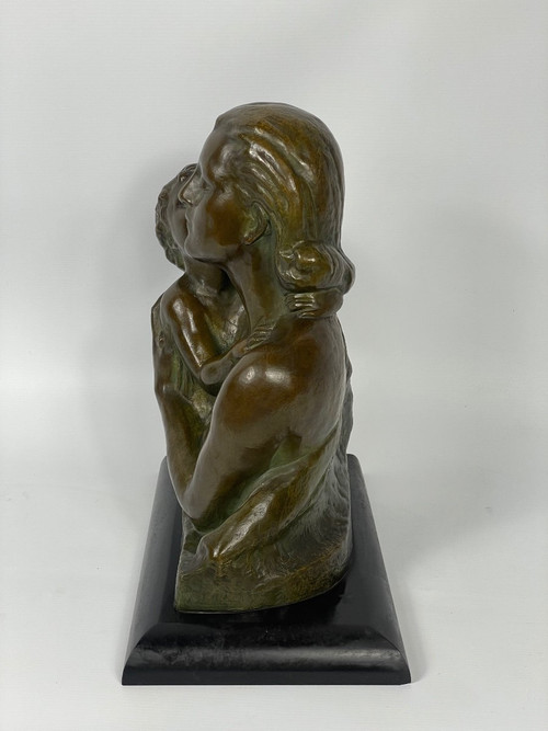 Art Deco sculpture "La Maternité" Ugo Cipriani