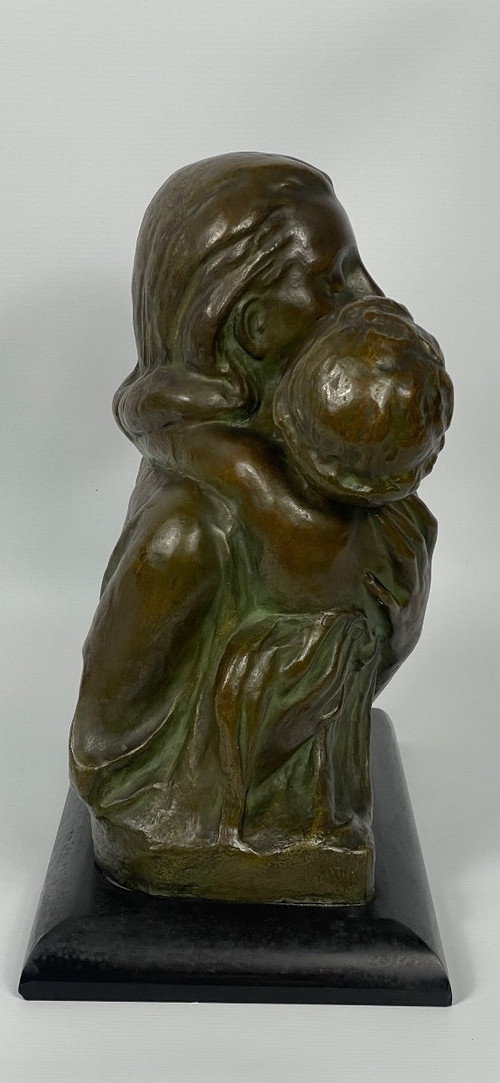 Art Deco sculpture "La Maternité" Ugo Cipriani