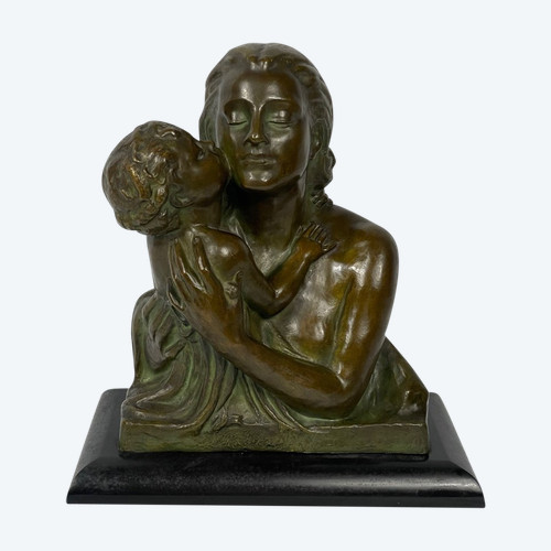 Art Deco sculpture "La Maternité" Ugo Cipriani