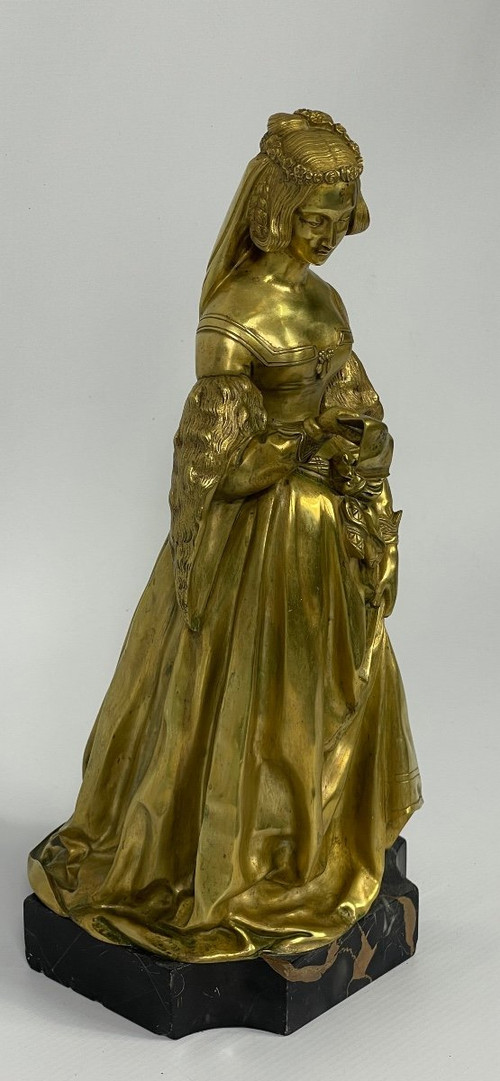  Elegante scultura rinascimentale in bronzo del XIX secolo