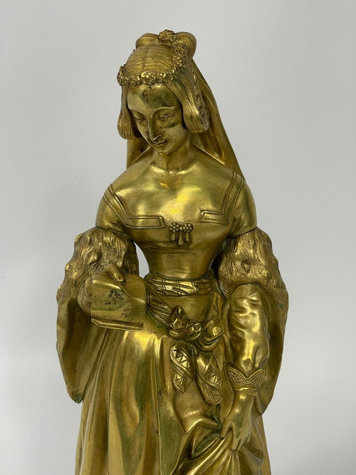  Elegante scultura rinascimentale in bronzo del XIX secolo
