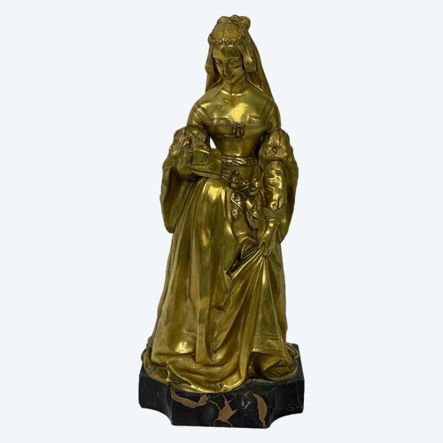  Elegante scultura rinascimentale in bronzo del XIX secolo