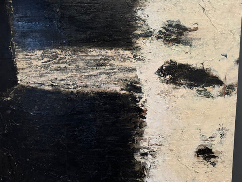 Oil on panel by Philippe Gentils 1999 Le Loch modern composition