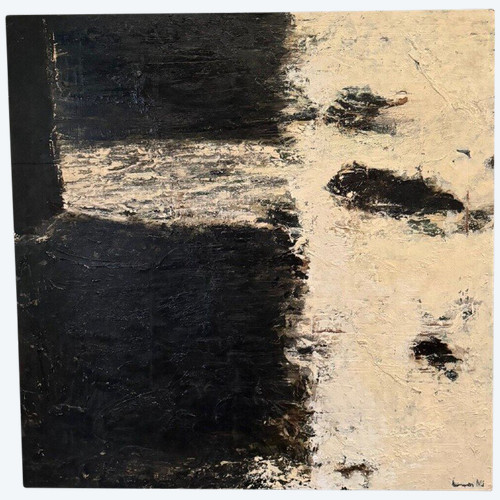 Oil on panel by Philippe Gentils 1999 Le Loch modern composition