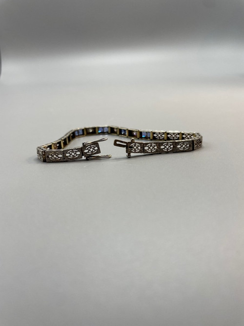 Art Deco Armband Saphire Und Diamanten