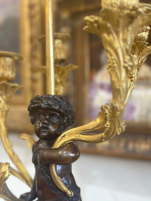 Une Importante Paire De Lampes En Bronze Doré circa 1880