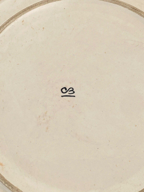 Iznik dish with caravel decoration, monogram CB 20th century