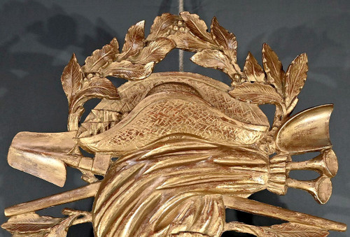 Important Miroir en Bois Doré, époque Louis XV - 1768