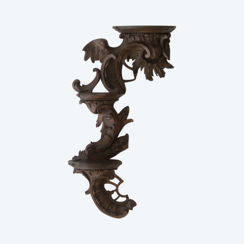 Louis XV Rococo style oak wall light