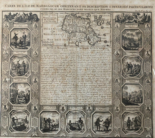 Carte du XVIIIe de l'Ile de Madagascar