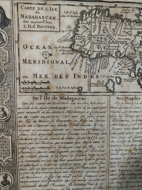 Carte du XVIIIe de l'Ile de Madagascar