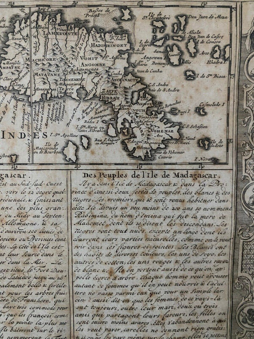 Carte du XVIIIe de l'Ile de Madagascar
