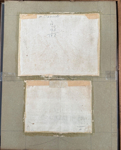 Deux gravures du XVIIIe représentant Rennes dans cadre baguette